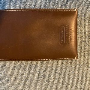 COACH LEATHER EYEGLASS CASE